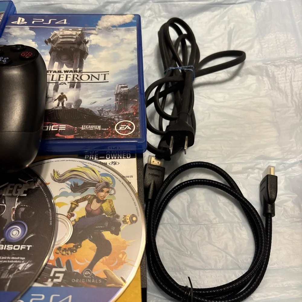 Sony PlayStation 4 500 GB PS4 Console Controller W/ 5 Games Tested Fully Works